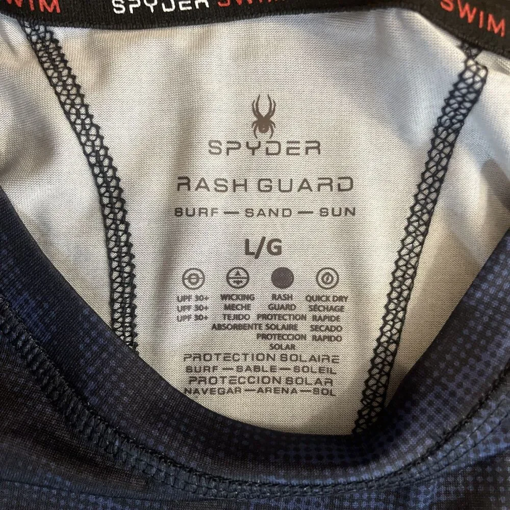 Men's Spyder Swim Long Sleeve UPF LG Rash Guard